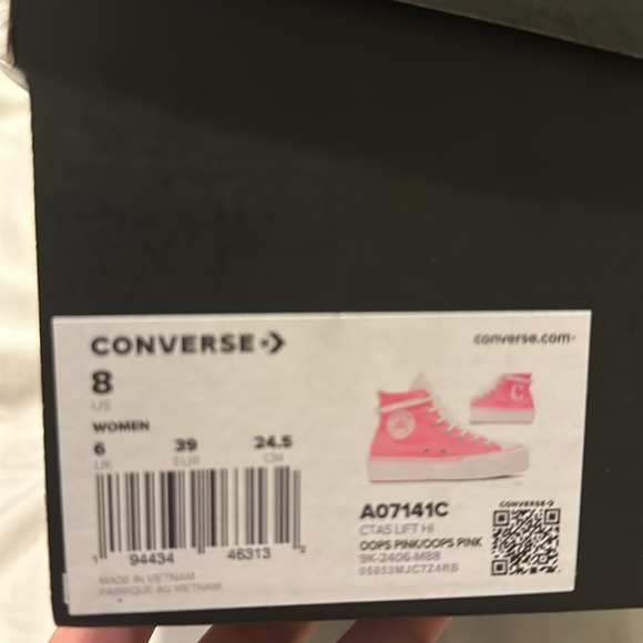 NWT Converse Chuck Taylor All Star Lift Platform Retro Varsity HIGH TOP SHOE - Picture 14 of 14